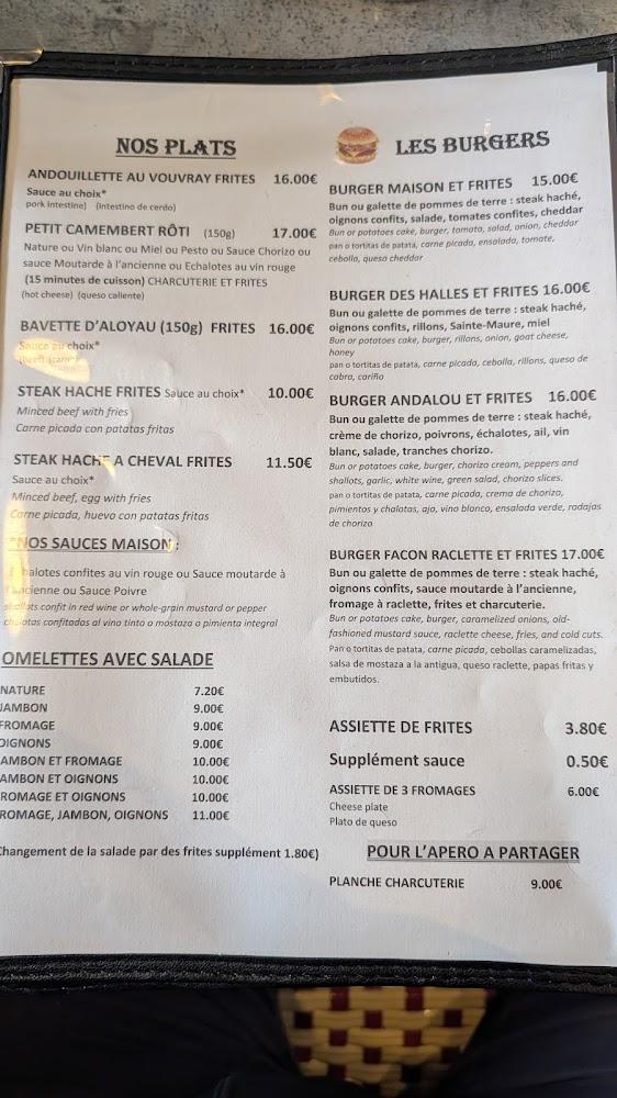 Brasserie Des Halles - Menu Image 3